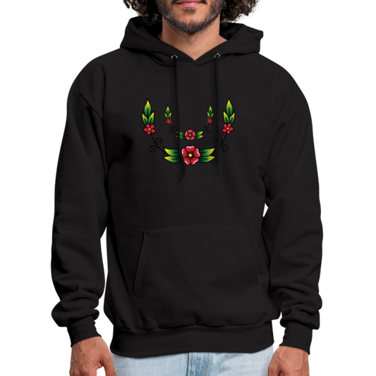 Men's Hoodie "Rose Romantic" - black